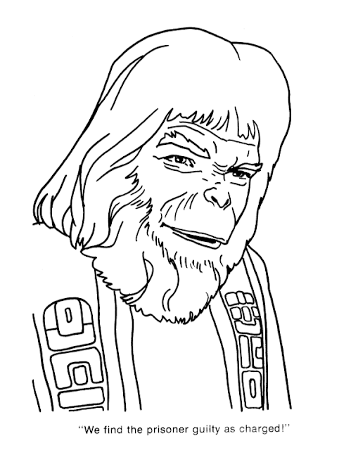 from the Planet of the Apes coloring and activity book