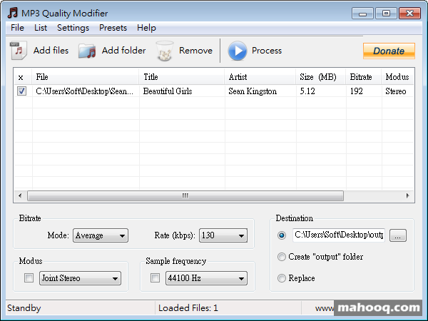 MP3 Quality Modifier Portable