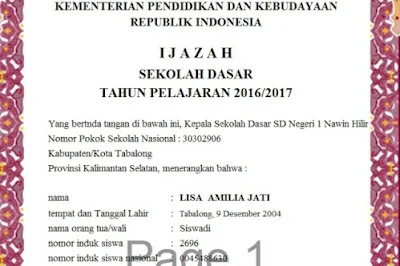 Aplikasi Cetak Nilai Ijazah Format Sesuai Juknis