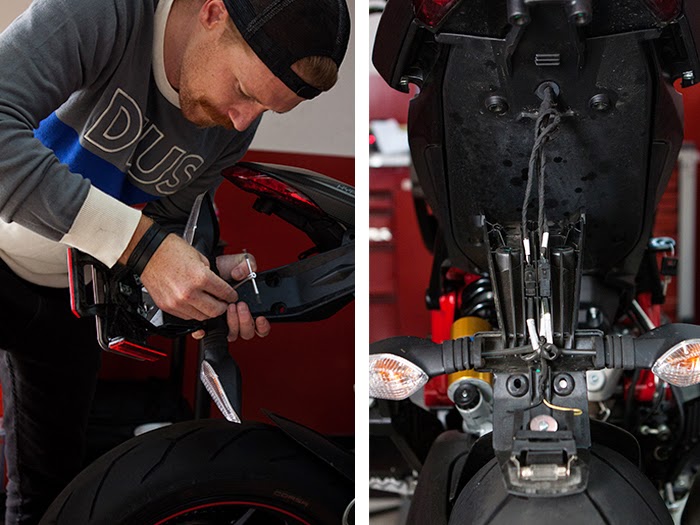 New Rage Cycles fender eliminator, Ducati Hypermotard