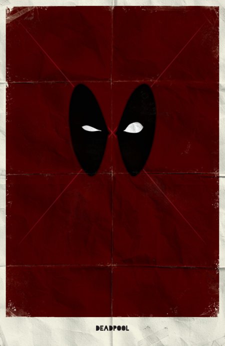 marko manev ilustração poster minimalista super heróis marvel Deadpool
