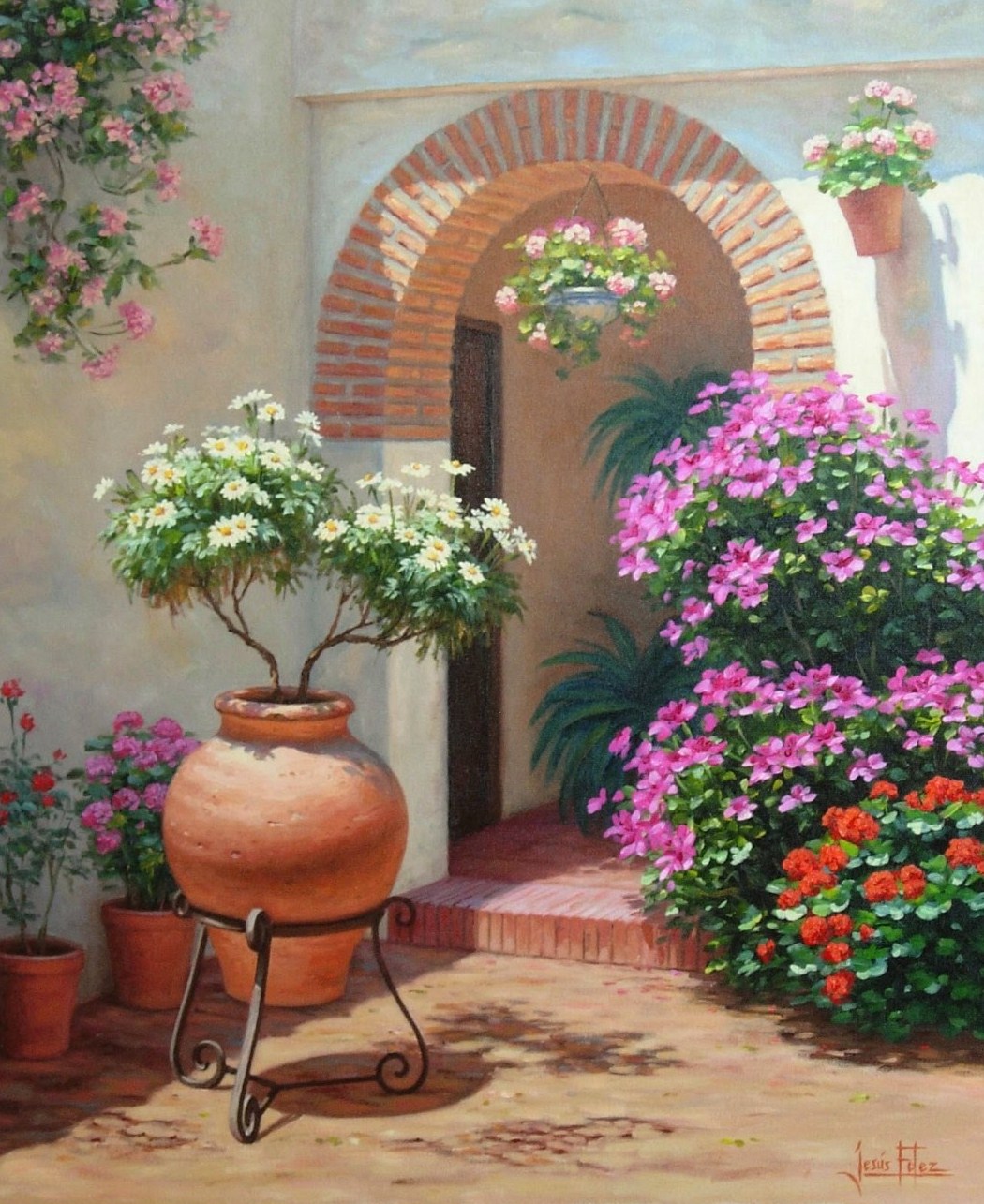 Arte y Actividad Cultural PAISAJES CON FLORES EN OLEO