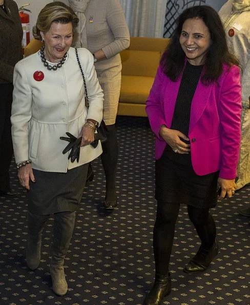 Queen Sonja attended a conference on "Integration and Gender Equality" held by Mira at Håndverkeren Centre
