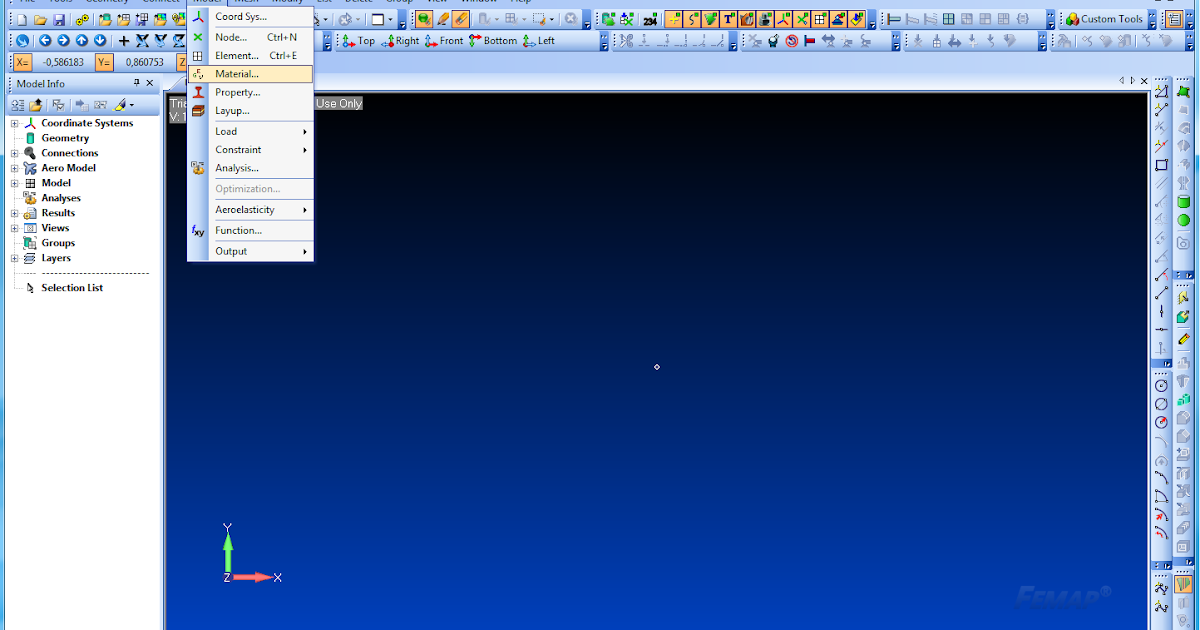 How to define a Material model in Femap?