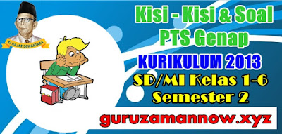 (Lengkap) Kisi - Kisi dan Contoh Soal PTS Tematik SD/MI Kelas 1 , 2 , 3