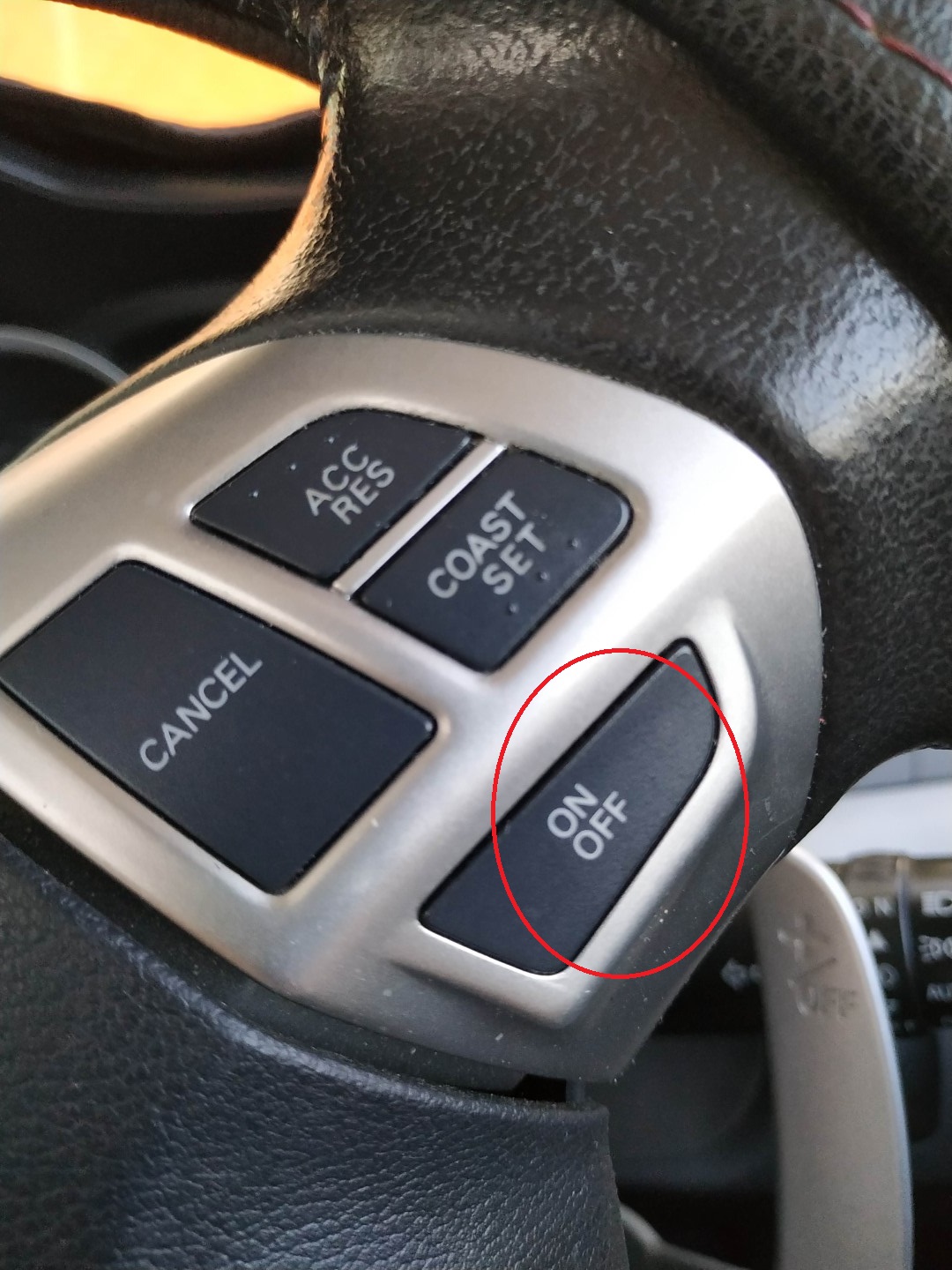 Remove CRUISE cruise control indicator light on Proton Inspira aka