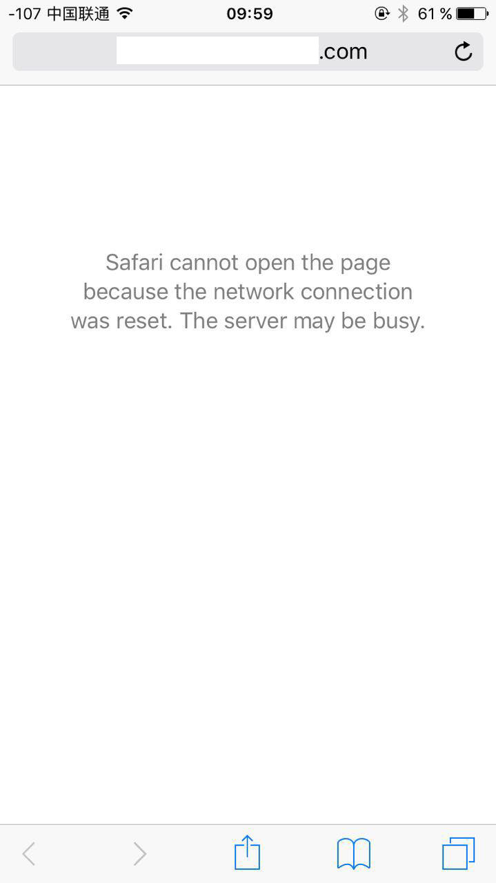 how to fix safari cannot open the page because the network connection was lost
