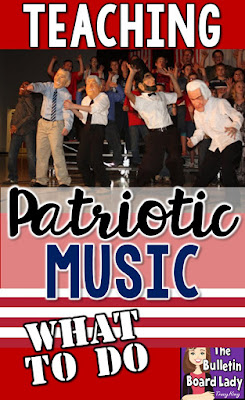 Teaching Patriotic Music - What to Do Great ideas for teaching patriotic music. Activities and patriotic songs by grade level inspire you to add more to your curriculum. Easy lesson plan ideas for incorporating patriotic music are also included.