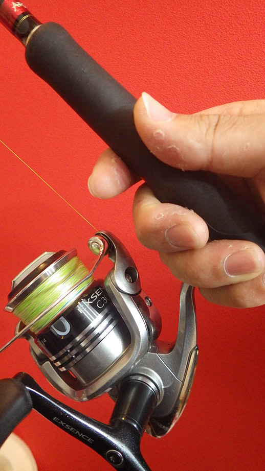 気ままに釣行記 スピニングロッドの持ち方