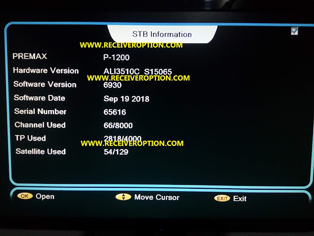 PREMAX P1200 HD RECEIVER AUTO ROLL POWERVU KEY NEW SOFTWARE