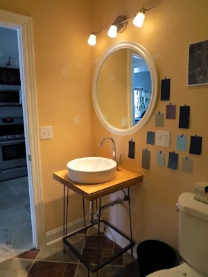 better view of bathroom vanity light from Ikea