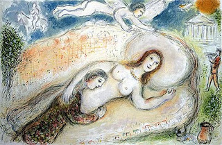 Ulises y Penélope en la cámara nupcial - Marc Chagall