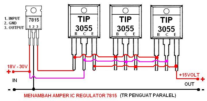 Cara Menambah Amper Ic Regulator 7815 Dan 7915 Bahar Electronic