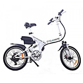Cyclamatic CX4 Pro Dual Suspension Foldaway E-Bike Electric Bicycle WHITE, image, review features & specifications