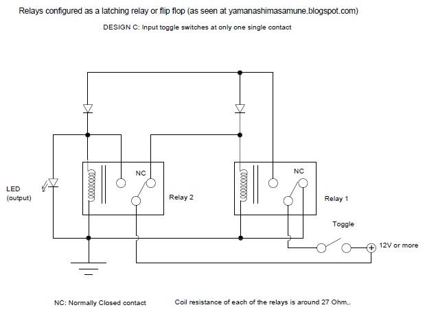 Flip Flop Relay Circuit Diagram