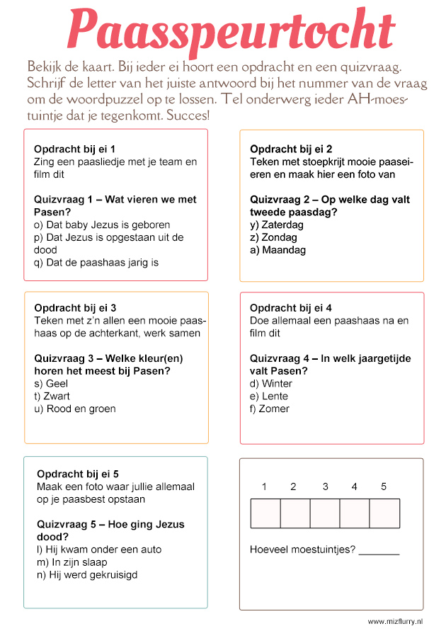 Onwijs Snelle paasspeurtocht - MizFlurry JE-46