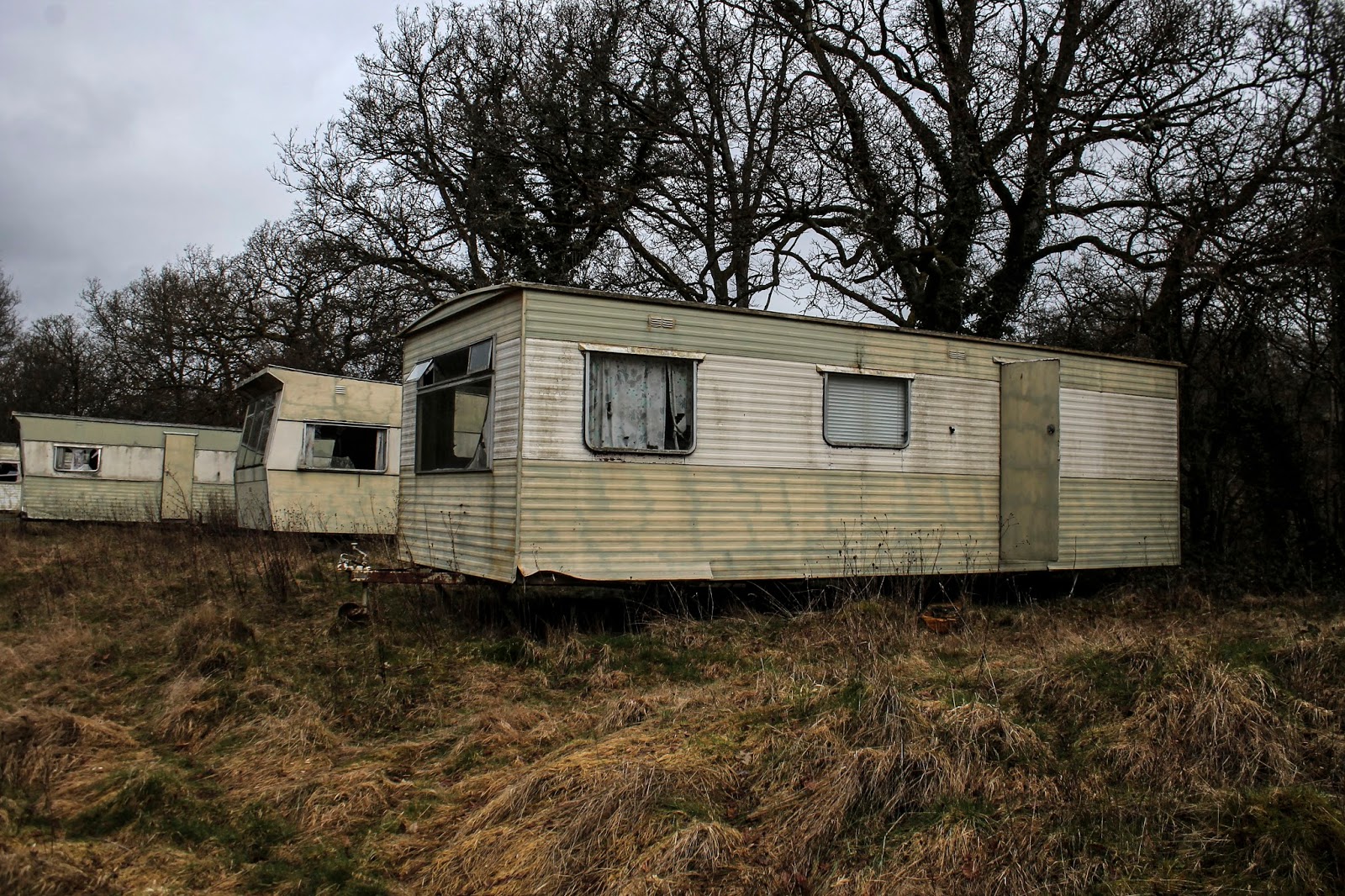 Shrewsbury from where you are not Creepy Abandoned Caravan Park