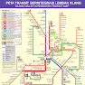 Peta Laluan & Senarai Stesen LRT, Monorel, MRT, ERL dan KTM Komuter