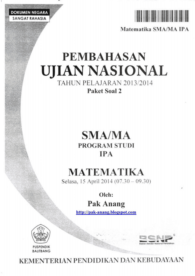 Download Soal Un Matematika Sma Ips 2018 Dan Pembahasannya لم