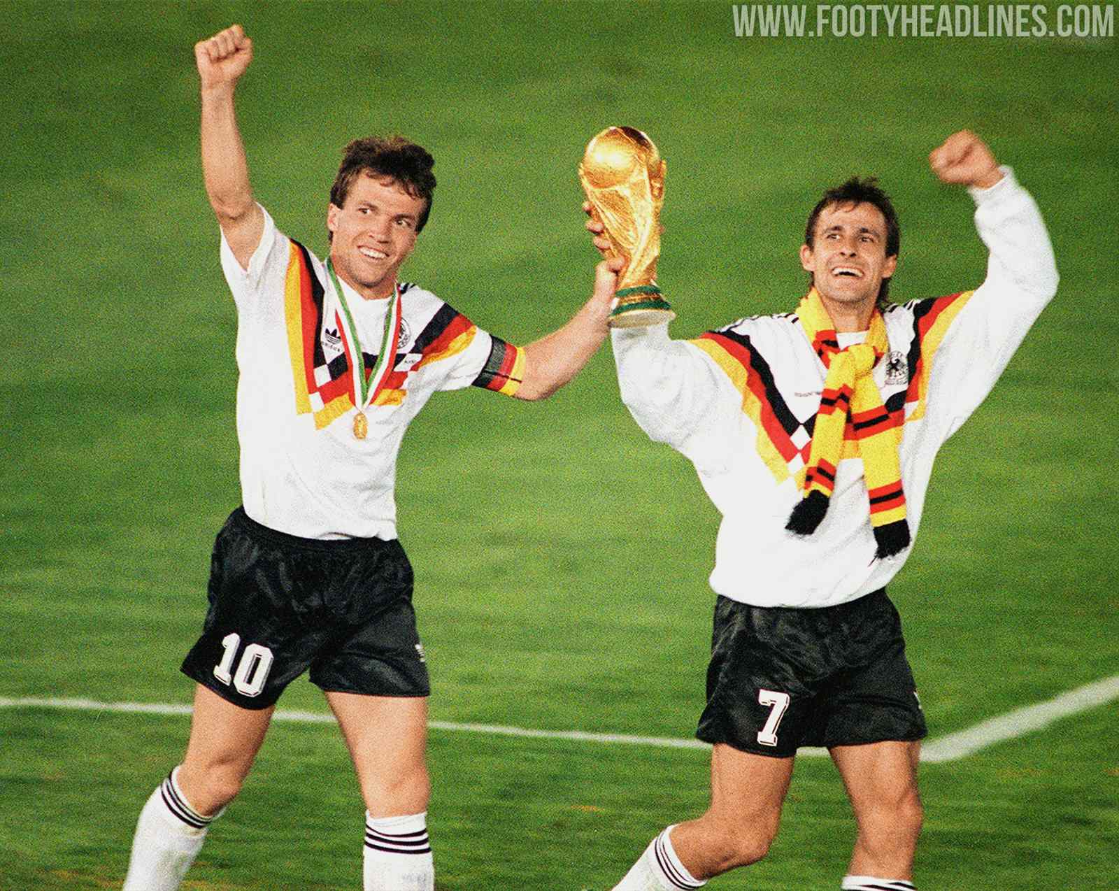Germany's soccer idols in historic shirts