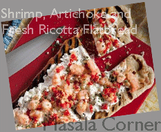 Shrimp, Artichoke and Fresh Ricotta Flatbread 