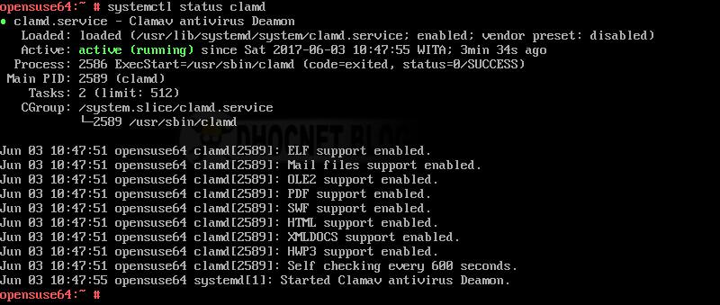 Menjalankan ClamAV Sebagai Service Pada openSUSE Leap