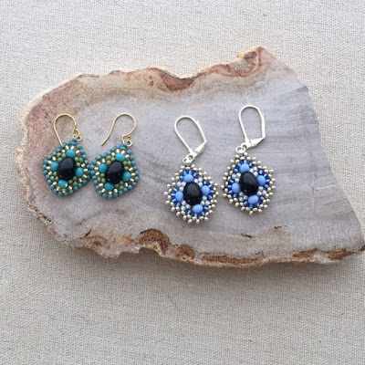Miguel Ases style beaded earrings - scallop shape using Brick Stitch: Lisa Yang's Jewelry Blog
