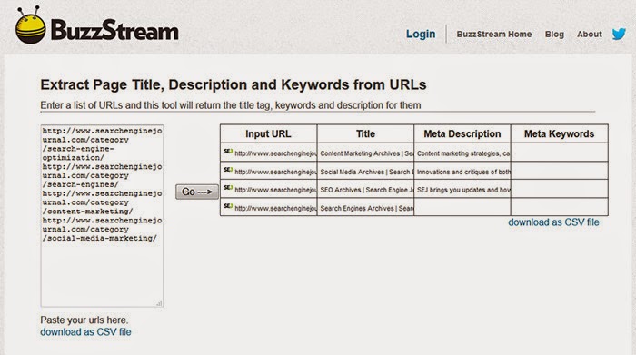 BuzzStream Meta Tag Extractor BuzzStream Meta Tag Extractor