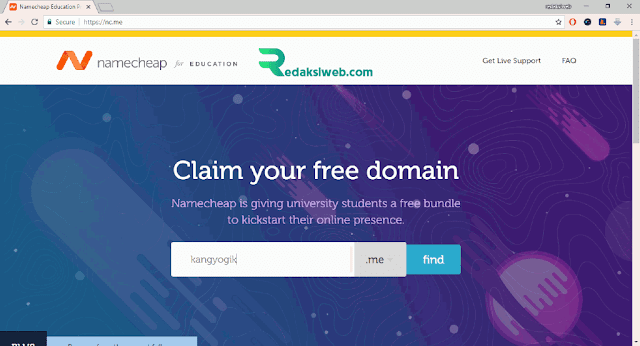 Cara Mendapatkan Domain TLD .Me Gratis dari Namecheap dengan Email Edu