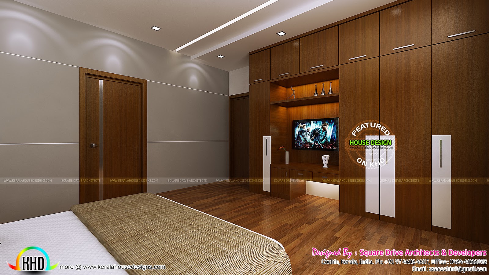 Master And Guest Bedroom Interiors Kerala Home Design And