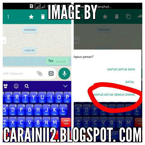 Cara menghapus pesan yang telanjur dikirim