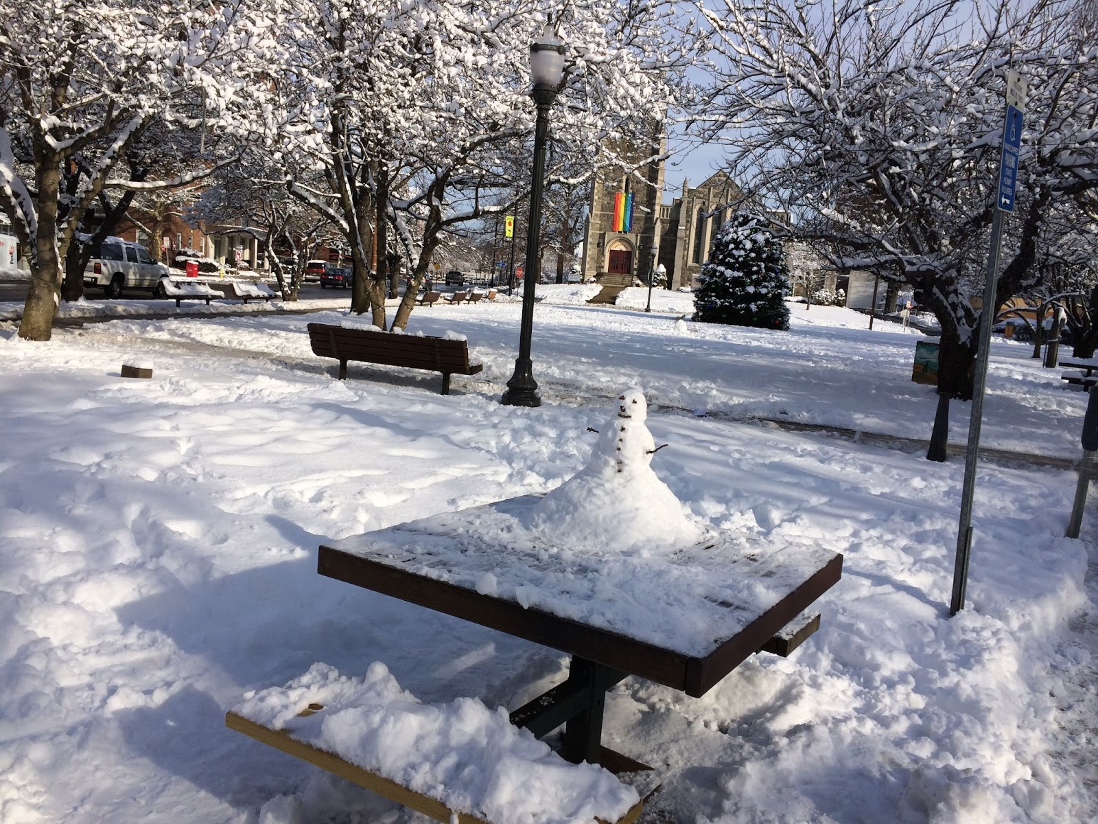 Stamford Downtown Events Let it snow... a view of.Latham Park