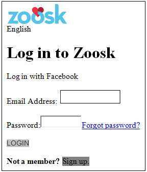Zoosk.com Sign In Page