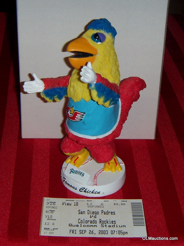 Bobbleheads For Sale THE FAMOUS CHICKEN Bobblehead San Diego Padres