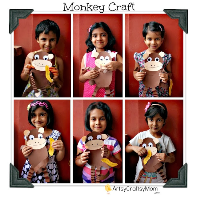 paper monkey craft