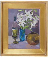 easter painting lilies flower purple lily oil wine floral