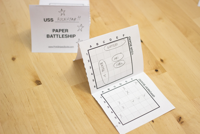 med tiden Afslut butik Free Printable Paper Battleship Game | Pink Stripey Socks