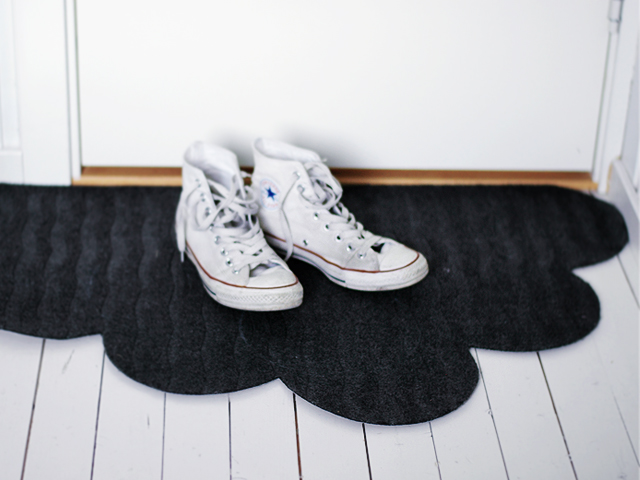 Felpudo diy con forma de nube