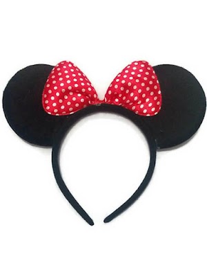 Bando Minnie Mouse Kuping Hitam Pita Polkadot Bando Minnie Mouse Kuping Hitam Pita Polkadot