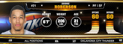 NBA 2K13 OKC Andre Roberson - Round 1 26th Overall
