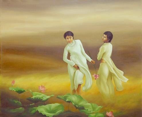 View source image Image result for thieu nu va hoa sen images