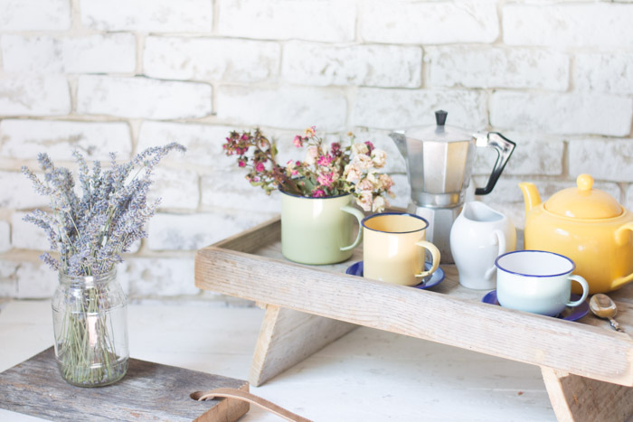 Bandeja madera diy desayuno