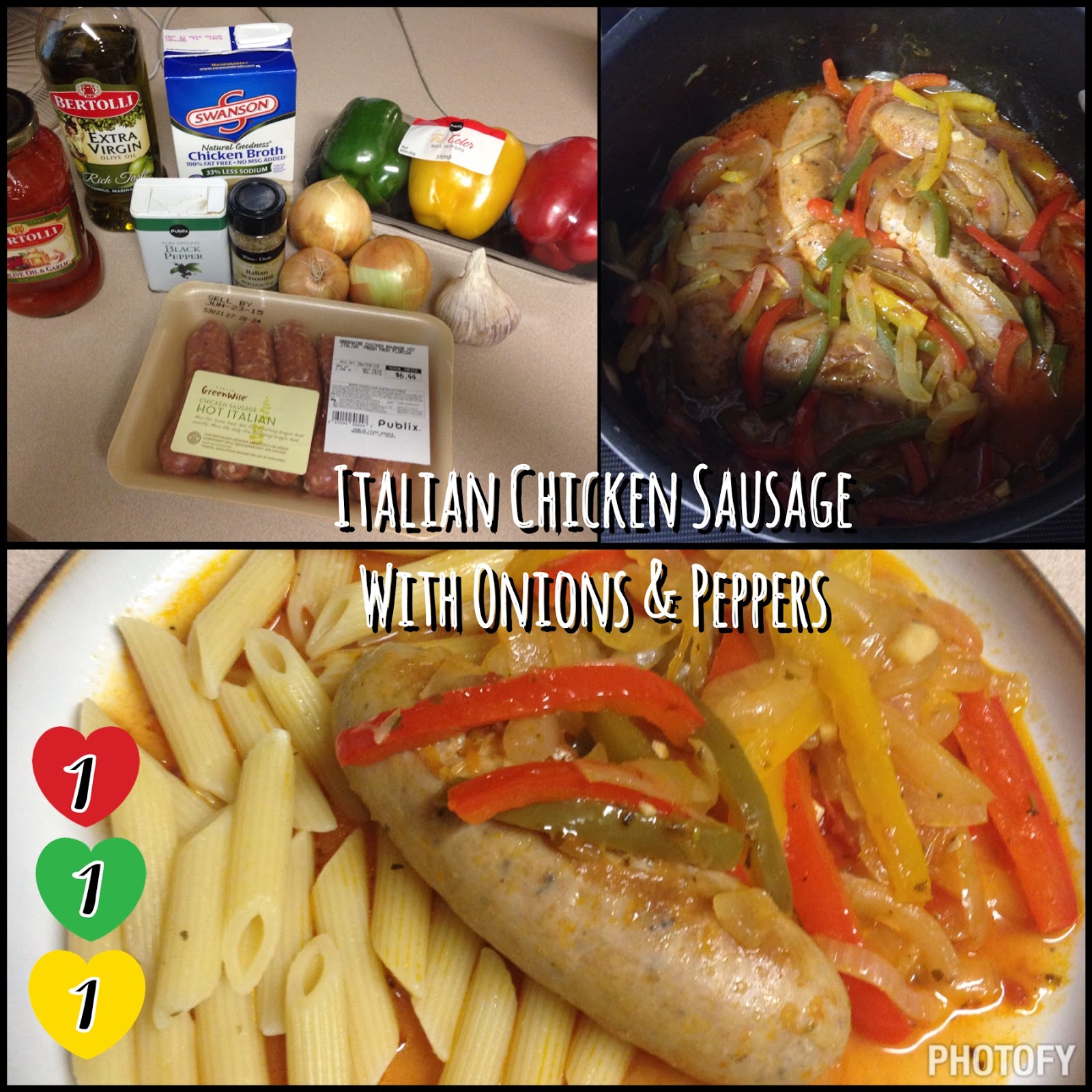 Italian Chicken Sausage with Onions & Peppers