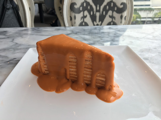 audrey cafe glamour review thai tea crepe cake