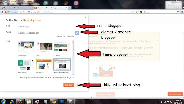 tutorial cara membuat blogspot dan membuat artikel di blogspot