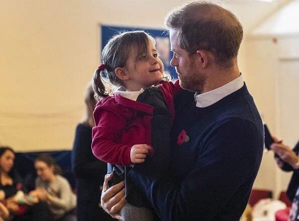 Prince Harry and Meghan Markle visited the Broom Farm Community Centre in Windsor where they met with military families