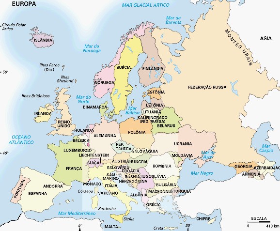 Eu e a Geografia : 9 ANO MAPA DO CONTINENTE EUROPEU -COMPARAÇÕES