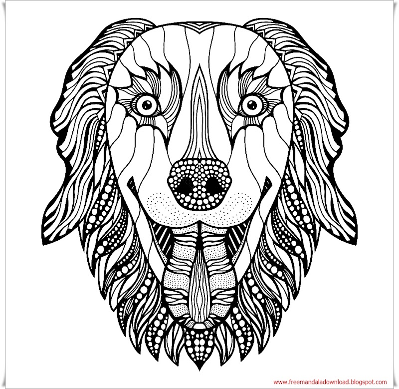 Dog head zentangleDog Mandala free Free Mandala Dog head zentangleDog Mandala free Free Mandala