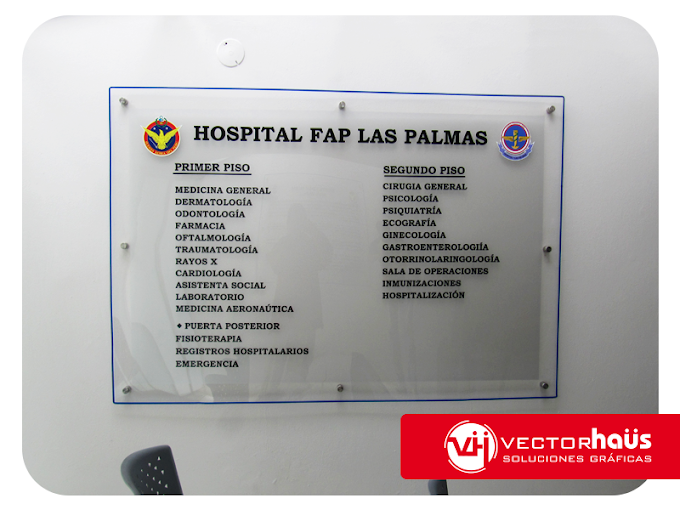 Letrero Acrilico - Hospital FAP Las Palmas
