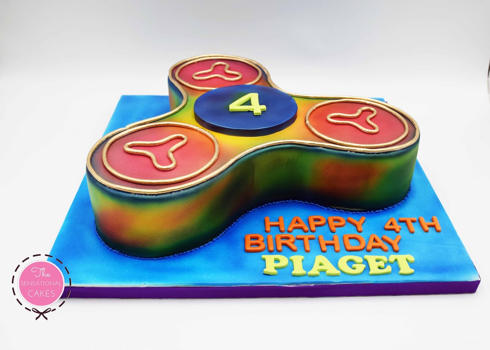 The Sensational Cakes Piaget's Fidget Spinner Birthday Fondant Cake